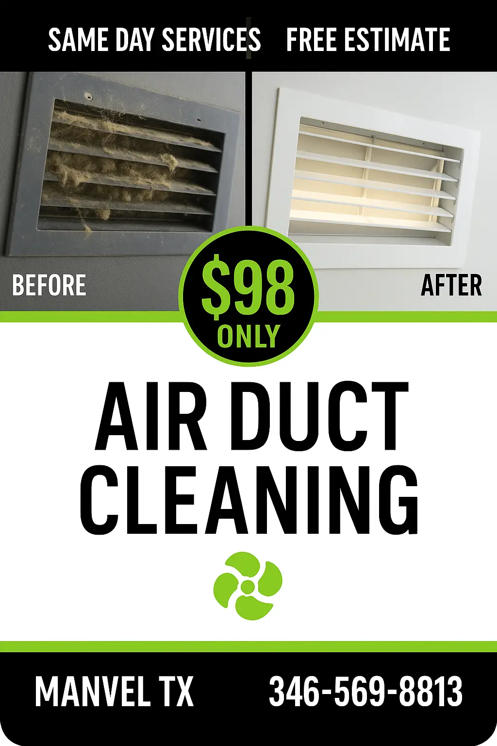 Air Duct Vent Cleaning Manvel TX Coupon